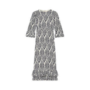 Vestido midi estampado de verano para mujer, cómodo, línea A - Product Image 3