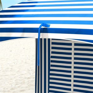 Parasol d'extérieur bleu et blanc élégant pour activités de plein air - Product Image 4