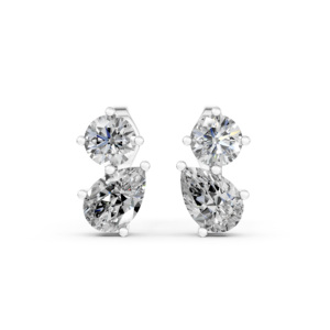 Pendientes de Plata 925 con Diamante de Laboratorio, Certificado IGI, RJC ODM OEM, Joyería Fina Ética, Chapado en Rodio, Regalo de Aniversario de Bodas EA501950 - Product Image 2