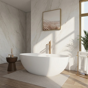 Baignoire autoportante FW-7761-65-S - Baignoire autoportante moderne et durable en acrylique pour salle de bain - Product Image 2