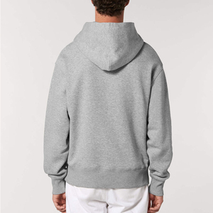 Sweat-shirt à capuche unisexe surdimensionné 2026 en polaire couleur unie respirant, coupe décontractée, longueur standard, hiver, logo frontal – Vente en gros - Product Image 6