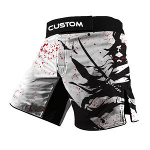 Premium CAPRA MMA <b>Shorts</b> Unisex Wholesale Prices Sublimated Designs 100% Polyester 240g <b>Stretch</b> Breathable Quick Dry Custom Logo - Product Image 2