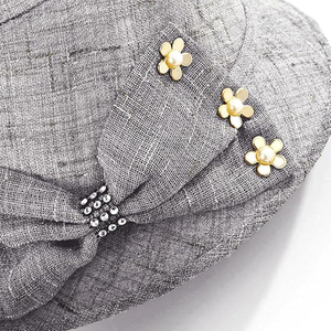 Casquette Gavroche Noire Tendance pour Femme, Rayures Fines, Chapeau de Boulanger, Visière Mode avec Anneau Métallique, 100% Laine, Idéale pour l'Hiver et les Fêtes en Extérieur, Vente en Gros - Product Image 5