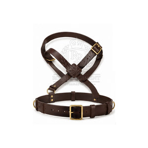 Ceinture Sam Browne en cuir classique avec sangle de taille réglable et détails décoratifs pour tenues formelles et événements - Product Image 3