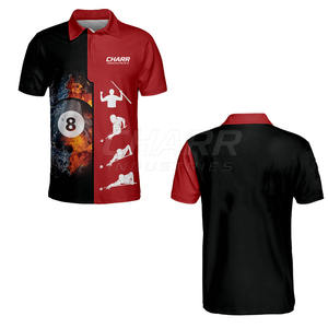 Camiseta de Billar Personalizada, Talla Grande, Transpirable, 100% Poliéster, Uniforme Deportivo, Impresión de Logotipo por Sublimación, Jersey de Billar - Product Image 6