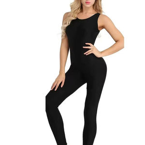 จั๊มสูทออกกำลังกายโยคะผู้หญิงขายส่ง ระบายอากาศได้ดี แขนยาว ผ้าถัก สีพื้น ซิปหลัง ปรับแต่งได้ สำหรับฤดูใบไม้ร่วง - Product Image 4