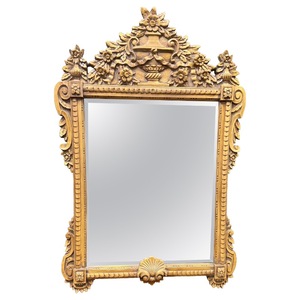 Traditional Portable Framed Wall <b>Mirror</b> with Ornate <b>Gold</b> Metal <b>Frame</b> Modern Eco-Friendly Decorative Design - Product Image 4