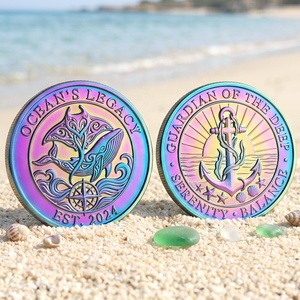 Monedas de Desafío de Metal con Recubrimiento Arcoíris Personalizadas, Marktex - Product Image 1