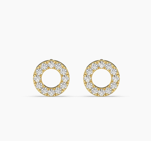 Pendientes de Diamantes de Corte Brillante Redondo VVS1, Cultivados en Laboratorio, Certificados por IGI, Chapados en Oro de 14 Quilates, de Lujo, para Mujer, Regalo para Bodas y Fiestas - Product Image 4