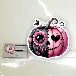 Palette carrée en acrylique pour extensions de cils, motif tête de mort en sucre rose et noir, forme ronde, outil de beauté pour Halloween - Product Image 2