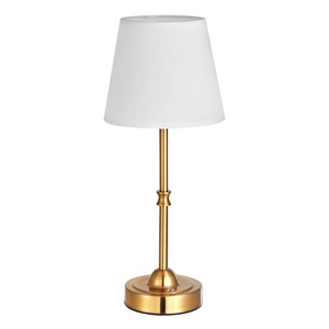 Classic Antique Gold Brass Table Lamp with Pleated Shade for Traditional Interiors - Product Image 6