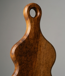 Mango Wood Chopping <b>Board</b> with Wave Contour <b>Paddle</b> Wooden Cutting <b>Board</b> Charcuterie Platter Serving Tray - Product Image 5