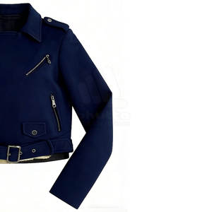 Chaqueta de Cuero de Gamuza de Primera Calidad para Mujer con Cierre de Cremallera, Diseño Sólido, Ropa de Calle y Viaje para Invierno - Product Image 2