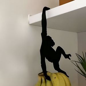 New Kitchen Wall Door Metal <b>Hook</b> Key Hanger Cat Tail Monkey Shaped Decor Holder Clothes Storage Rack Seamless <b>Hook</b> <b>Tool</b> - Product Image 3