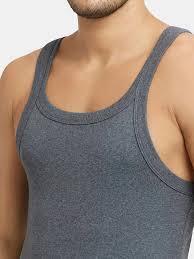 Fabricante de Tela de Canalé Sin Costuras en India, Camiseta Deportiva Sin Mangas para Hombre, 100% Algodón Peinado Hilado en Anillo - Product Image 2