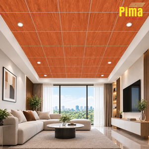 Techos Artísticos Comerciales de PVC Laminado Impermeable de 24x24 Pulgadas (603x603mm), Tipo Rejilla, Insonorizados, Ignífugos, para Oficinas - Product Image 3