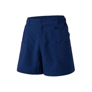 Shorts de pêche unisexes bleu marine imprimés à séchage rapide avec plusieurs poches et protection UPF 50 - Product Image 1