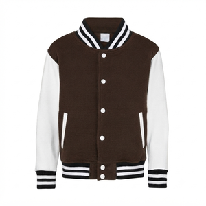 Veste universitaire en tissu de laine personnalisée, style streetwear pour lycée, vente en gros, unisexe, décontractée, type bomber - Product Image 1