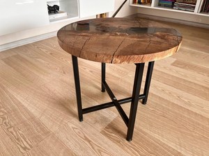 <b>Epoxy</b> <b>Table</b> Handmade Natural Wood Resin <b>Coffee</b> <b>Table</b> Rustic Luxury Living Room Centerpiece Natural Grain Finish - Product Image 2