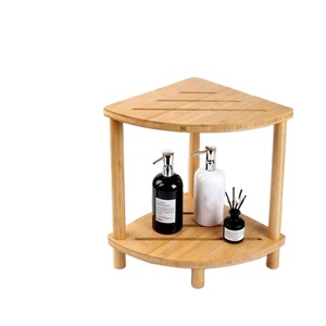 Wood Shower Foot Rest for Shaving Legs Waterproof <b>Stool</b> for Small <b>Bathroom</b> Outdoor & Hotel Use Minimalist Space Saving Triangle - Product Image 2