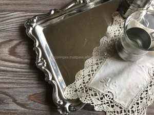 ถาดโลหะทรงกลมตกแต่งด้วยขอบที่ตัดออกเหมาะสำหรับเวลาน้ำชาและการแสดงสินค้าในปริมาณมาก - Product Image 5