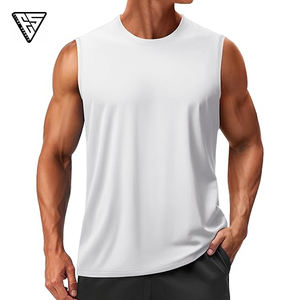 Camisetas sin Mangas de Algodón Suave y Transpirable de Primera Calidad, Camiseta Deportiva sin Mangas con Cuello Redondo, Chaleco Informal Personalizable para Hombre - Product Image 2