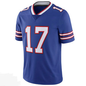 Maillot de football américain personnalisé respirant à manches courtes en polyester, coupe classique, haute qualité, pour homme - Product Image 1