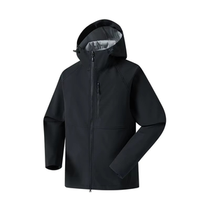 Custom Coated SoftShell Windbreaker Solid Outdoor <b>Jacket</b> <b>Zipper</b> Windproof Breathable Waterproof Recyclable Plus Size Men's - Product Image 1
