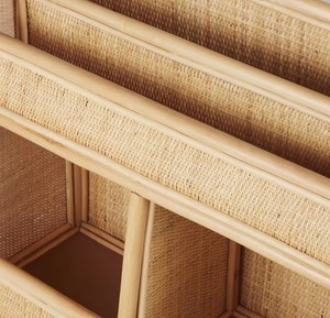Étagère à livres et organisateur de jouets en rotin naturel tissé Montessori pour enfants avec étagères ouvertes pour la crèche, la maternelle et la maternelle préscolaire - Product Image 3