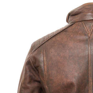 Veste en cuir d'hiver pour homme de haute qualité, style streetwear avec fermeture éclair, imperméable et respirante, prix de gros - Product Image 6