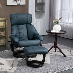 Poltrona Reclinabile Simil-Pelle con Funzione Massaggio, Telecomando, Tasca Laterale per Comfort e Relax, Rivestimento Rimovibile # # # #   Spugna - Product Image 2