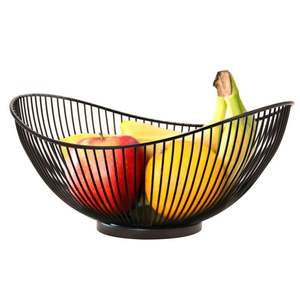 Panier à fruits en métal unique, améliorant l'organisation du comptoir tout en ajoutant une touche de décoration élégante à la maison - Product Image 1