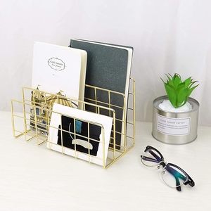 Minimalist Metal Desk Organizer Storage Rack Rectangle Shape Stainless Steel Office Organizer Freestanding - Product Image 4