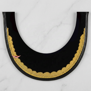 KEW Venta al por mayor Visera de copa bordada a mano estilo Subcomisario Español con visera de alambre de oro para uniforme ceremonial y desfiles - Product Image 2