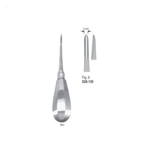 เครื่องมือถอนรากฟันแบบผ่าตัด รุ่น Bein Fig.6 |   เครื่องมือถอนฟันสแตนเลส |   ได้รับการรับรองมาตรฐาน CE - Product Image 1