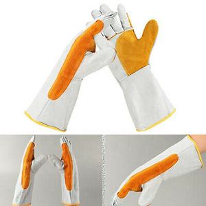 Gants de travail en cuir pour barbecue, résistant à la chaleur et au feu, coupe, jardinage, poignées d'animaux, pour Grill - Product Image 3