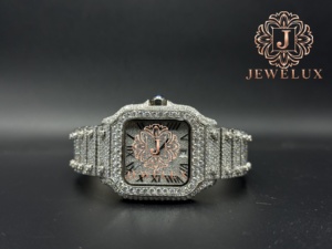Montre Hip Hop Moissanite Diamant avec Logo Personnalisé, Meilleure Vente, Fabrication Premium pour Fournisseurs de Cadeaux Promotionnels - Product Image 5