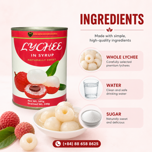 Lichi Enlatado en Almíbar Ligero Kim Minh International, 20oz, Listo para Comer - Product Image 3