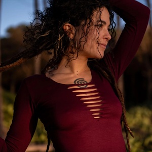 Boho Macrame Strappy Back Crop <b>Top</b> Long Sleeve Cut Out <b>Festival</b> Clothing Summer Blouse for Party Outfits - Product Image 2