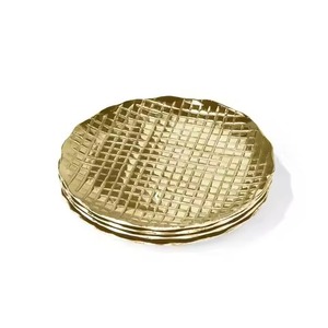 Elegant Metal Coaster Set for Tea Coffee Cups Beverage <b>Protection</b> Dining <b>Table</b> Home Kitchen and Bar Decoration - Product Image 5