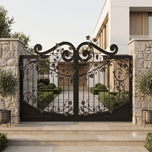 Puerta de Hierro Forjado Resistente a la Oxidación, Galvanizada en Caliente de Alta Calidad, Recubierta de Vinilo, Fácil de Montar, Ecológica y Personalizable - Product Image 4