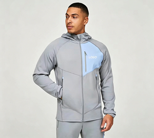 <b>Men</b> Training <b>Jacket</b> Slim Athletic Fit Full Zip Breathable Sportswear Lightweight Long Sleeve Stand Collar Running Workout Front - Product Image 4