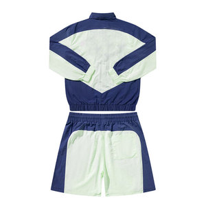 Affordable Price OEM Custom Logo Nylon Tracksuit <b>Jacket</b> and Shorts Set <b>Lightweight</b> <b>Running</b> Sportswear - Product Image 2