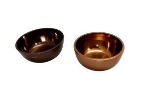 Mini bol chantant en aluminium, design à paroi creuse, finition argentée, écologique, fait main, lot de 2, qualité supérieure pour la maison et le bureau - Product Image 2
