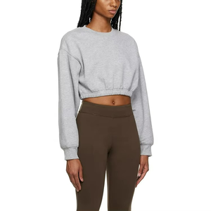 Wholesale Women off the Shoulder Sweatshirt High Quality Sweatshirt Women Plus Size Stretch Hem Baggy Sweatshirt for Women - Product Image 5