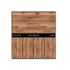 Design moderne de haute qualité 600*1200mm carreaux de bois brun porcelaine finition brillante pour sol intérieur 60x60 pour centres commerciaux - Product Image 3
