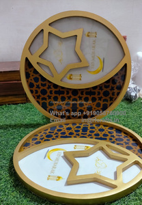 RFCraft alta calidad moderno MDF bandeja de madera para servir ocasiones de boda en casa bandeja decorativa organizador de almacenamiento - Product Image 6