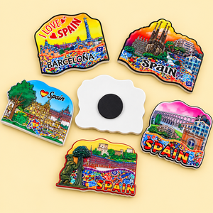 Imán Metálico 3D Promocional con Logotipo Personalizado, Recuerdo Turístico de la Famosa Ciudad de <span class=keywords><strong>Barcelona</strong></span>, España, con Diseño del Parque Sagrada Familia, Guell y Alhambra - Product Image 3