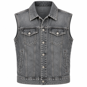 Outerwear 100% Cotton Made in Pakistan High Quality Winter Casual <b>Men's</b> <b>Denim</b> <b>Vest</b> Heated Anti-UV Breathable - Product Image 6