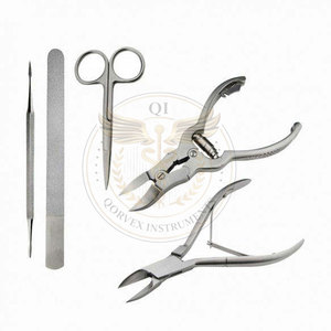 Kit d'outils de soin des ongles en acier inoxydable professionnel de luxe, 4 pièces, ensemble d'instruments de podologie - Product Image 3